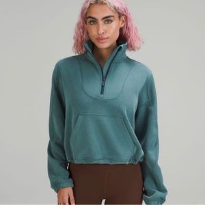 Lululemon brushed softstreme ribbed half zip